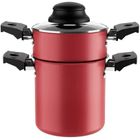 Mini Cuscuzeira individual Brinox anti-aderente vermelho