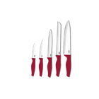 Conjunto de Facas Brinox 5 Peças Cross Vermelho