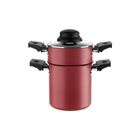 Cuscuzeira Individual Brinox 800ML Antiaderente Cereja