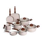 Conjunto de Panelas Brinox 8 Peças Ceramic Smart Plus Vanila