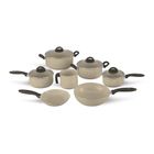 Conjunto de Panelas Brinox 7 Peças Ceramic Life Suprema Vanila